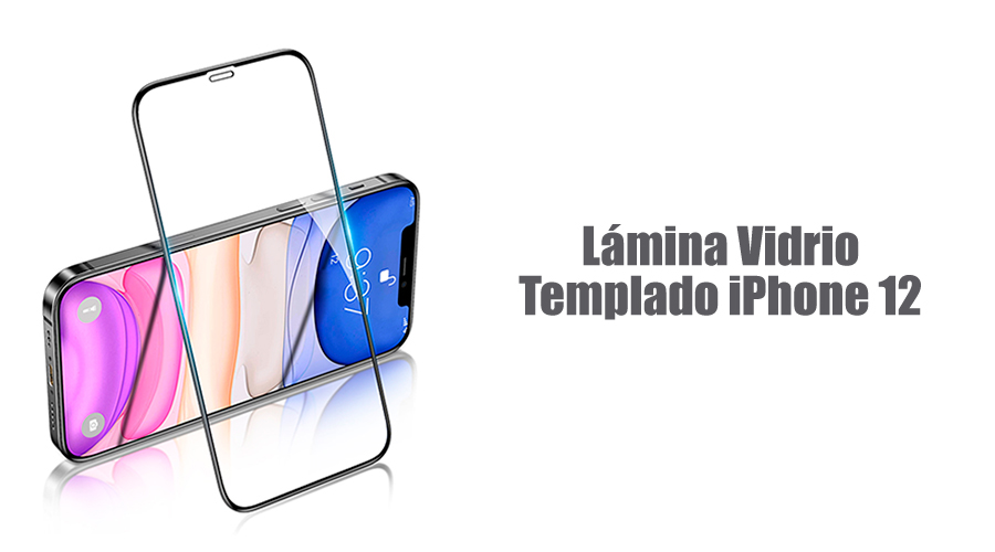 Lámina de vidrio templado iPhone 12 Pro Max 6.7 0.33MM Negro US BH638