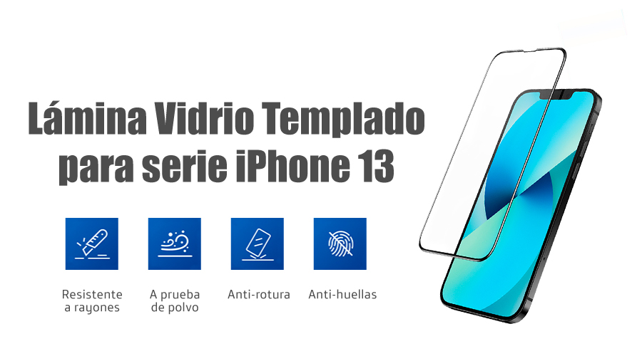 Lámina Vidrio Templado para iPhone 14 Pro Max con Kit de Instalación 6.7″  (3 Cámaras) // USBH806 – USAMS PERÚ