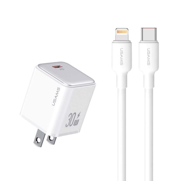 Cargador Rápido de 20W Tipo C + Cable Lightning 1m Compatible con